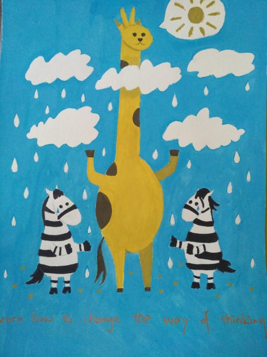 15现代商贸中本衔接班  王雨凡
作品名称：《Learn how to change the way of thinking》